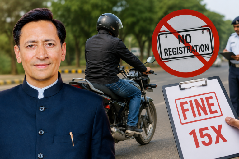 बिना रजिस्ट्रेशन सड़कों पर दौड़ रहे दोपहिया वाहनों पर होगी सख्त कार्रवाई, डीलरों पर 15 गुना जुर्माना