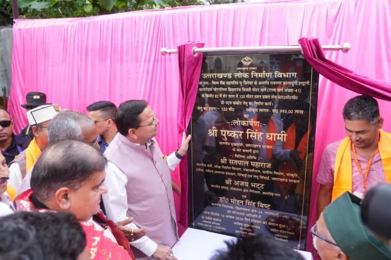 चोरगलिया को बड़ी सौगात: CM धामी ने ₹9.93 करोड़ के शेर नाला पुल का किया लोकार्पण, अब बारिश में नहीं रुकेगा सफर