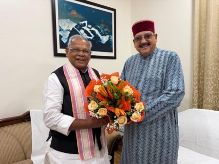 कैबिनेट मंत्री सतपाल महाराज ने केंद्रीय मंत्री जीतन राम मांझी से की शिष्टाचार भेंट