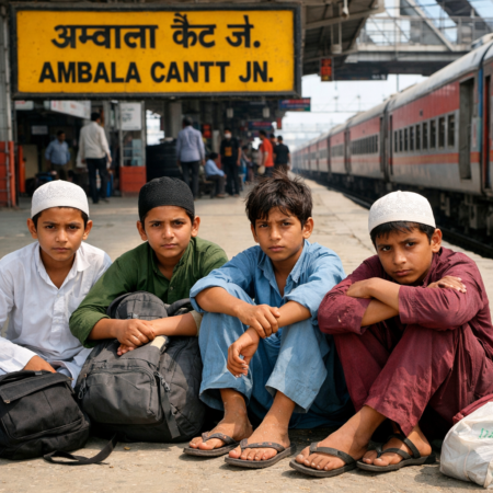 मदरसे से भागे 4 नाबालिग छात्र अंबाला रेलवे स्टेशन पर मिले, किया चौंकाने वाला खुलासा