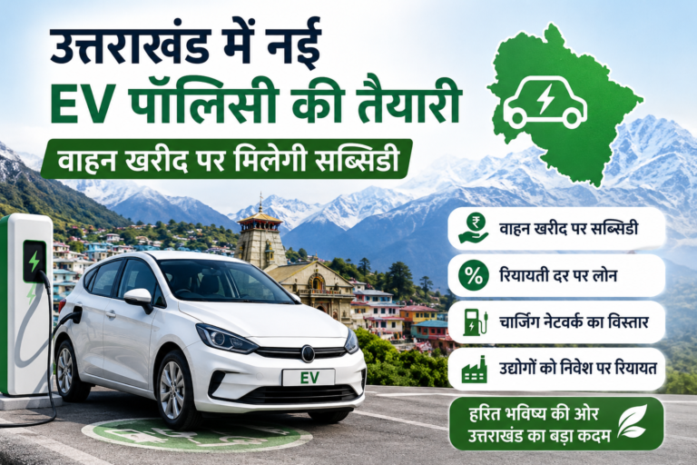 उत्तराखंड में नई EV पॉलिसी की तैयारी, वाहन खरीद पर मिलेगी सब्सिडी